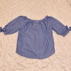 H & M striped off the shoulder top